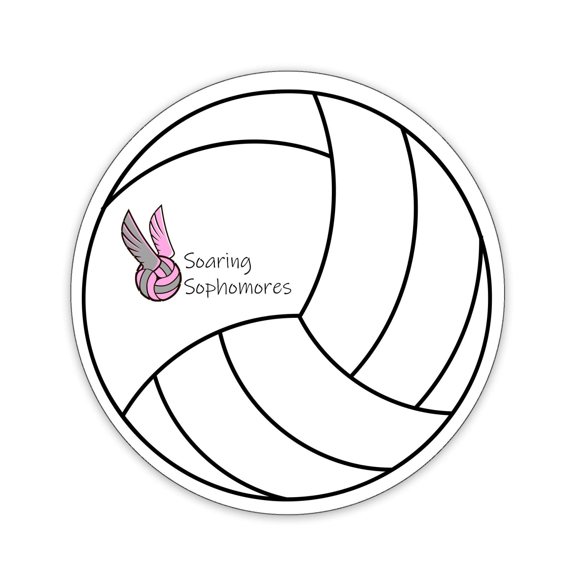 VOLLEYBALL2-35  - Volleyball Shaped NoteKeeper™ Magnet 35 Mil                      